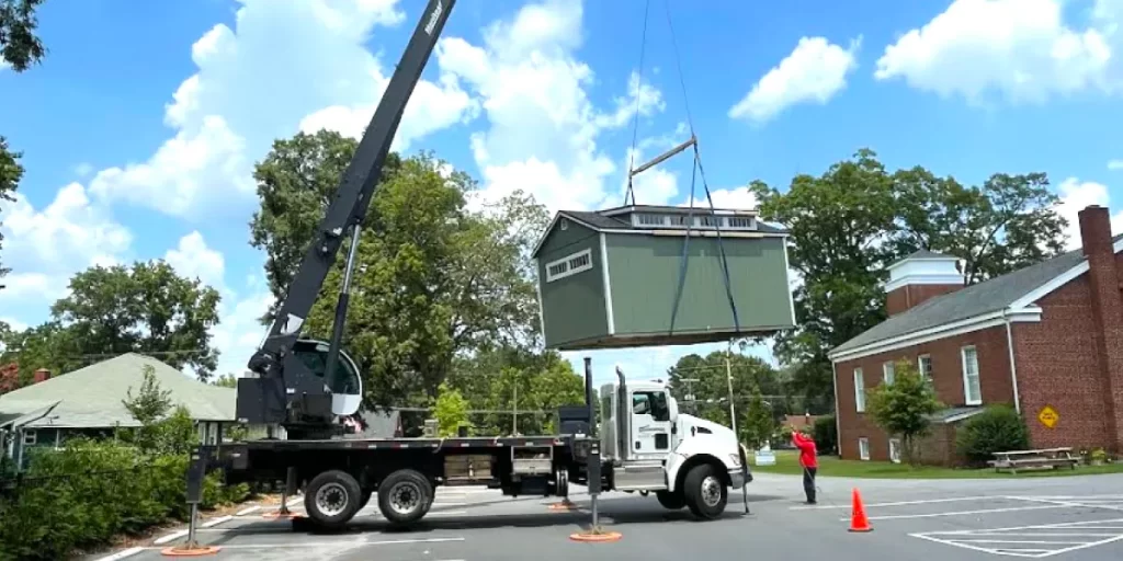 Lifting the shed