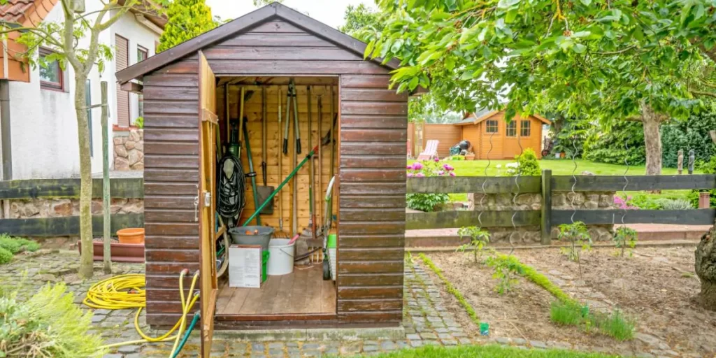 Putting the shed in its new position