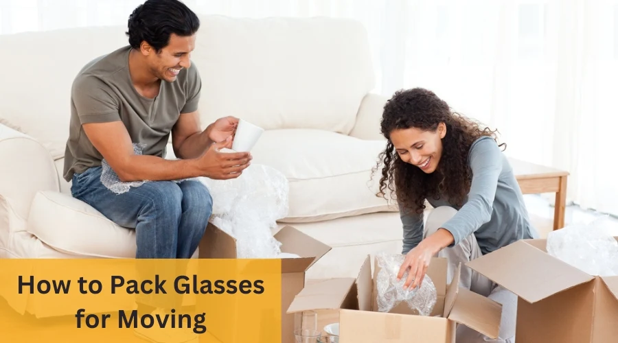 how to pack glasses for moving